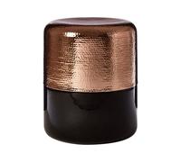 Jelani Hammered Copper and Glass Side Table Copper-Coloured Orange