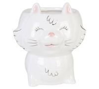 Premier Housewares Elegant Design White Cat Mug | Versatile Small Milk Mug For Kids Bedroom | Dishwasher Safe Coffee Mug For Livingroom | Comfortable Grip Ceramic Tea Mug For Kids