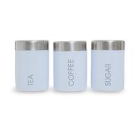 Orsina Elegant Design White Enamel Tea Coffee & Sugar Set, Durable Design Tea Coffee & Sugar Set For Kitchen Orsina White