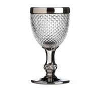 Orsina Elegant Diamond Finish Wine Glass, Textured Diamond Design Wine Glass For Parties, Durable Drink Glass in Clear Orsina Clear