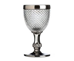 Orsina Elegant Diamond Finish Wine Glass, Textured Diamond Design Wine Glass For Parties, Durable Drink Glass