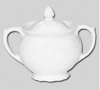 Orsina Elegant Embossed White Sugar Bowl, Functional White Sugar Bowl For Breakfast, Multi Purpose Sugar Bowl Orsina White