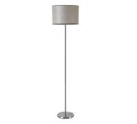 Orsina Elegant Grey Waffle Effect Shade Floor Lamp, Sturdy And Sleek Bedroom Lamp, Versatile Livingroom Lamp