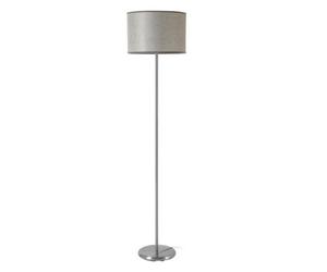 Orsina Elegant Grey Waffle Effect Shade Floor Lamp, Sturdy And Sl edroom Lamp, Versatile Livingroom Lamp