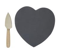 Orsina Elegant Heart Slate Cheese Board With Gold Knife, Premium Cheese Board With Knife, Stylish Cheese Board Orsina Gold