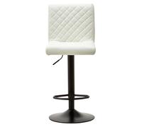 Orsina Elegant High Back White Leather Effect Bar Chair, Diamond Tufted Bar Chair, High Back Modern Bar Stool Orsina White