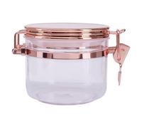 Orsina Elegant Jar With Copper Lid 450 Ml, Durable Retro Design Glass Jar With Lid, Sleek Airtight Storage Jar