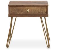 Orsina Elegant One Draw Side Table, Functional Side Table By Couch, Versatile Small Lounge Table, Compact Table in Brown Orsina Brown