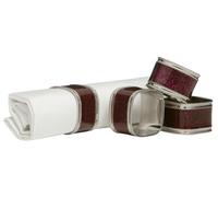 Premier Housewares Square Glitter Napkin Rings - Set of 4, Purple