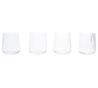 Orsina Elegant Set Of Four Small Glass Tumblers, Spacious Glass Tumblers For Kitchen, Durable Drinking Glasses in Clear Orsina Clear