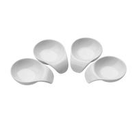Elegant Set Of Four White Porcelain Serving Dishes, Porcelain Serving Dishes, Versatile Serving Dishes