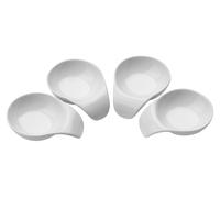 Orsina Elegant Set Of Four White Porcelain Serving Dishes, Porcelain Serving Dishes, Versatile Serving Dishes Orsina White