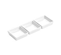 Premier Housewares Square Entre Serving Dishes - White Porcelain, Set of 3