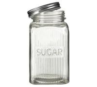 Premier Housewares Glass Storage Jars, Metal