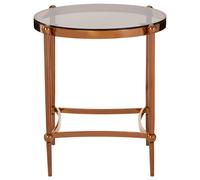 Orsina Elegant Side Table, Durable Side Table By Couch For Livingroom, Stainless Steel Small Lounge Table in Brown Orsina Brown