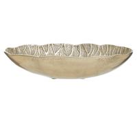 Orsina Elegant Silver Finish Lotus Leaf Bowl With Sculptural Design, Stylish Decorative Bowl For Displaying in Gold Orsina Gold