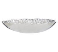 Orsina Elegant Silver Finish Lotus Leaf Bowl With Sculptural Design, Stylish Decorative Bowl For Displaying