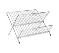 Premier Housewares Folding Dish Drainer - Chrome, Silver