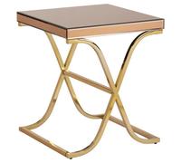 Orsina Elegant Square Table With Cross Legged Base For Sitting Areas, Stylish Decorative Bedside Table For Bedrooms