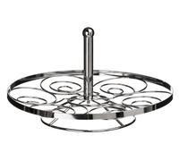 Orsina Elegant Swirl Chrome 6 Cup Cake Stand, Functional Design Cupcake Display Stand, Versatile Cupcake Stand in Silver Orsina Silver