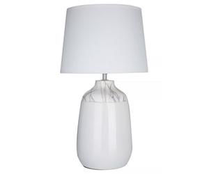 Orsina Elegant White Ceramic Table Lamp, Contemporary Bed Table Lmap, Easily Maintained Lamp For Livingroom Table