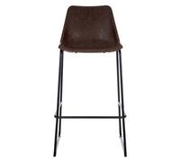 Orsina Elevated And Comfortable Mocha Bar Stool With Black Legs, Sl esign Kitchen Stool, Contemporary Bar Stool