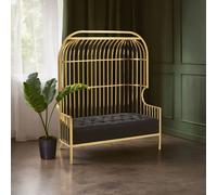 Orsina Eliza Two Seat Dome Cage Gold Finish Sofa