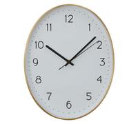 Premier Housewares Elko Oval Wall Clock with Gold Finish