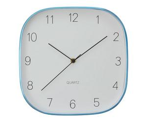 Orsina Elko Square Blue Finish Case Wall Clock