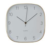 Orsina Elko Square Gold Finish Case Wall Clock