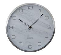 Orsina Elko Wall Clock With Silver And Grey Frame