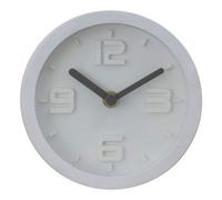 Premier Housewares Wall Clock White Frame/White Finish Frame Clocks For Living Room/Bedroom/Contemporary Style Round Shaped Design Metal Clocks For Hallways 4 x 16 x 16