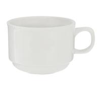 Orsina Embossed White Ceramic Cup, Stylish Patterned Hot Drink Mug, Durable Stoneware Tea Or Coffee Cup, Modern Cup