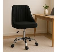 Alexi Black Fabric Home Office Chair Premier Housewares Black One Size