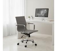 Orsina Ergonomic Black Low Back Home Office Chair, Comfortable Work From Home Chair, Movable Ergonomic Work Chair in Silver Orsina Silver