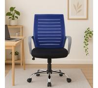 Orsina Ergonomic Blue Home Office Chair, Comfortable Design Work From Home Office Chair, Movable Ergonomic Chair