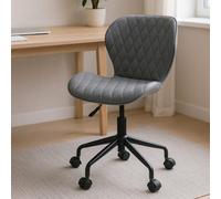 Orsina Ergonomic Grey And Black Home Office Chair, Comfortable Work From Home Chair, Movable Ergonomic Work Chair