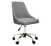 Orsina Ergonomic Off-White Leather Effect Home Office Chair, Comfortable Work From Home Chair, Movable Work Chair in Silver Orsina Silver