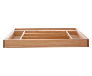 Orsina Expandable Rubberwood Cutlery Tray, 7 Compartment Utensil Drawer Organizer, Adjustable Kitchen Drawer Insert in Natural Orsina Natural