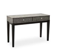 Orsina Exquisite Mother Of Pearl Console Table, Durable Sofa Table, Monochrome Design Console Table For Bedroom