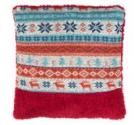 Premier Housewares Heritage Fairisle Cushion - Red
