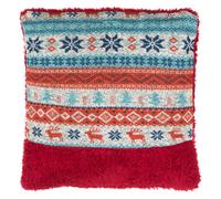 Premier Housewares Heritage Fairisle Cushion - Red