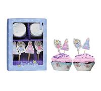 Premier Housewares Fairy Cupcake Cases and Toppers 48-Pieces Cake Cases Muffin Cases Reusable Cupcake Cases Cake Cases Cupcake Mini Muffin Cases