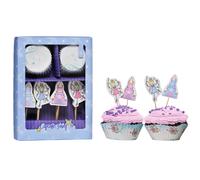 Premier Housewares Fairy Cupcake Cases and Toppers 48-Pieces Cake Cases Muffin Cases Reusable Cupcake Cases Cake Cases Cupcake Mini Muffin Cases