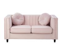Orsina Farah 2 Seat Pink Velvet Sofa