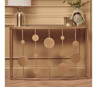 Orsina Farran Gold Finish Console Table With Mirror Top
