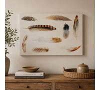 Premier Housewares Feather Wall Plaque - Brown