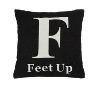 Orsina Feet Up Words Cushion in Black Orsina Black