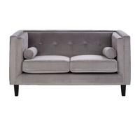 Orsina Felisa Two Seater Grey Velvet Sofa
