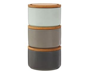 Orsina Fenwick Grey/pale Blue Storage Canisters